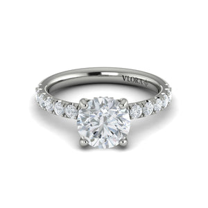 Vlora 14K White Gold Hidden Halo Diamond Engagement Ring