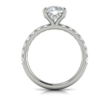 Load image into Gallery viewer, Vlora 14K White Gold Hidden Halo Diamond Engagement Ring
