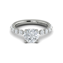 Load image into Gallery viewer, Vlora 14K White Gold Shared Prong Diamond Engagement Ring
