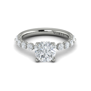 Vlora 14K White Gold Shared Prong Diamond Engagement Ring