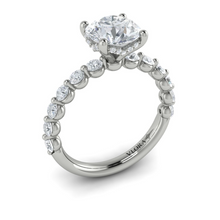 Load image into Gallery viewer, Vlora 14K White Gold Shared Prong Diamond Engagement Ring
