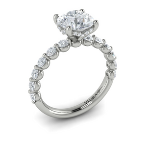 Vlora 14K White Gold Shared Prong Diamond Engagement Ring