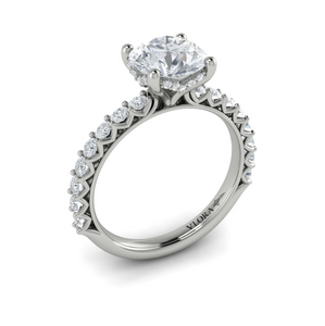 Vlora 14K White Gold Shared Prong Diamond Engagement Ring