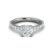 Load image into Gallery viewer, Vlora 14K White Gold Shared Prong Diamond Engagement Ring
