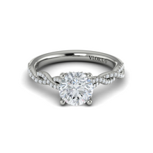 Load image into Gallery viewer, Vlora 14K White Gold Diamond Twist Engagement Ring
