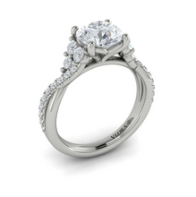 Load image into Gallery viewer, Vlora 14K White Gold Diamond &amp; Polish Twist Engagement Ring
