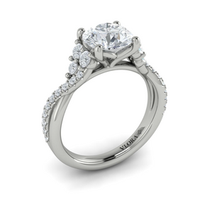 Vlora 14K White Gold Diamond & Polish Twist Engagement Ring