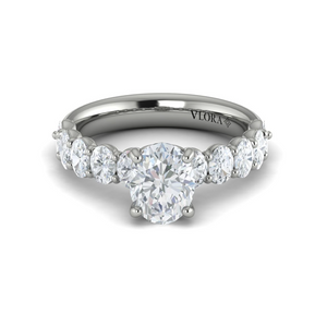 Vlora 14K White Gold Oval Shared Prong Diamond Engagement Ring