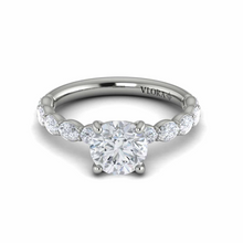 Load image into Gallery viewer, Vlora 14K White Gold Oval Shared Prong Diamond Engagement Ring
