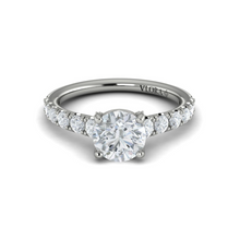 Load image into Gallery viewer, Vlora 14K White Gold Graduated Diamond Engagement Ring
