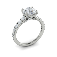 Load image into Gallery viewer, Vlora 14K White Gold Graduated Diamond Engagement Ring
