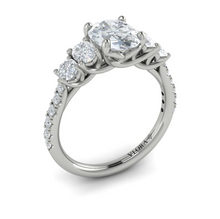 Load image into Gallery viewer, Vlora 14K White Gold 5-Stone Diamond Engagement Ring
