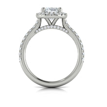 Load image into Gallery viewer, Vlora 14K White Gold Oval Halo Diamond Engagement Ring
