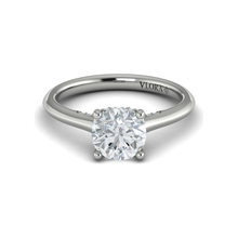 Load image into Gallery viewer, Vlora 14K White Gold Classic Diamond  Solitaire Engagement Ring

