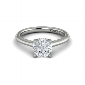 Vlora 14K White Gold Classic Diamond  Solitaire Engagement Ring