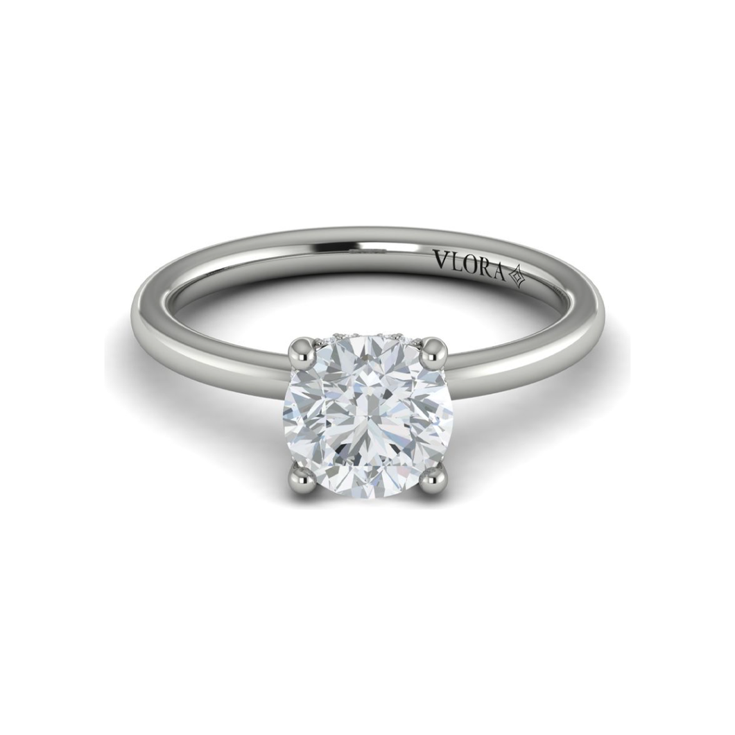 Vlora 14K White Gold Diamond Solitaire Engagement Ring
