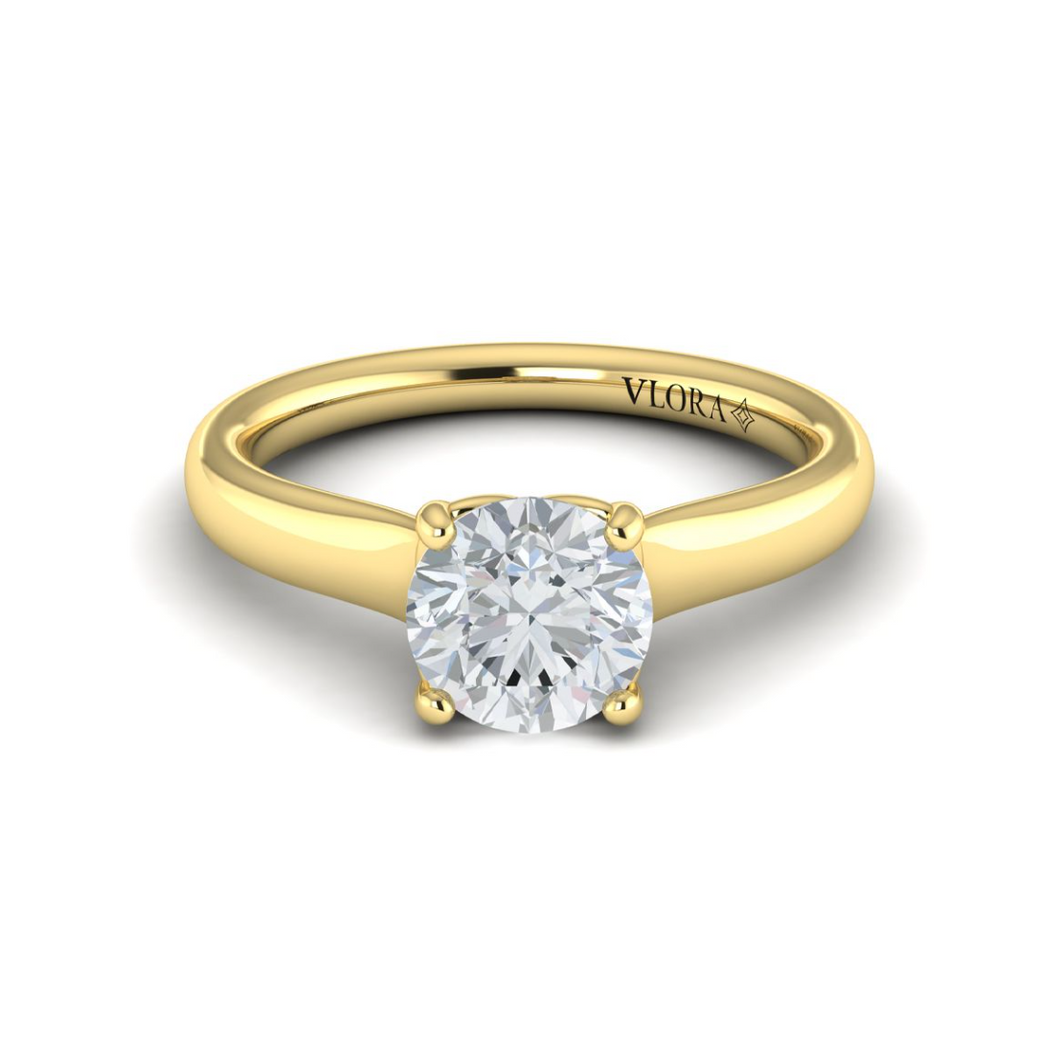 Vlora 14K Yellow Gold Classic Solitaire Engagement Ring