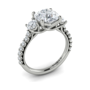 Vlora 14K White Gold Classic 3-Stone Diamond Engagement Ring