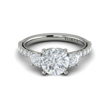 Load image into Gallery viewer, Vlora 14K White Gold Classic 3-Stone Diamond Engagement Ring
