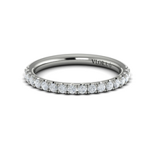Load image into Gallery viewer, Vlora 14K White Gold Diamond Line Wedding Band

