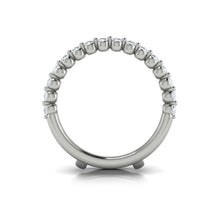 Load image into Gallery viewer, Vlora 14K White Gold Shared Prong Diamond Ring Guard
