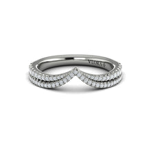 Load image into Gallery viewer, Vlora 14K White Gold Diamond Double Line Contour Band
