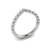 Load image into Gallery viewer, Vlora 14K White Gold Diamond Bezel Contour Band
