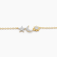 Load image into Gallery viewer, Ella Stein Sterling Silver &quot;Sun, Moon, &amp; Stars&quot; Diamond Bracelet
