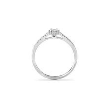 Load image into Gallery viewer, 14k White Gold Diamond Halo Engagement Ring
