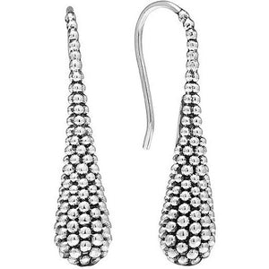 Lagos Sterling Silver Caviar Teardrop Earrings