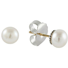 Load image into Gallery viewer, Lagos Sterling Silver Luna 8mm Pearl Stud Earrings
