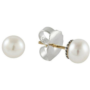 Lagos Sterling Silver Luna 8mm Pearl Stud Earrings