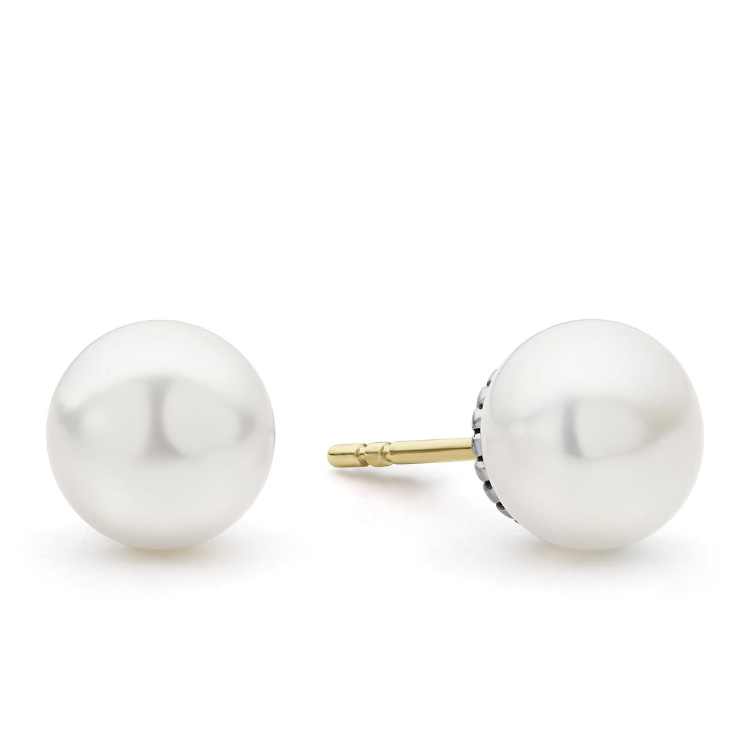 Lagos Sterling Silver Luna 8mm Pearl Stud Earrings