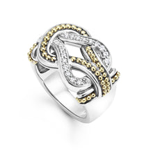 Load image into Gallery viewer, Lagos 18k and Sterling Silver Newport Diamond Large Knot Ring
