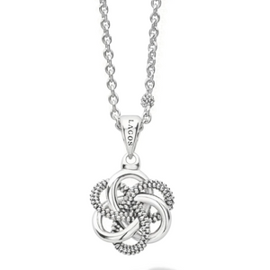 Lagos Sterling Silver 16-18" Love Knot 18mm Pendant