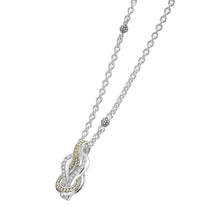 Load image into Gallery viewer, Lagos 18K and Sterling Silver Newport Diamond Knot Pendant
