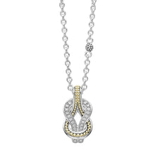 Load image into Gallery viewer, Lagos 18K and Sterling Silver Newport Diamond Knot Pendant
