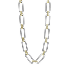 Load image into Gallery viewer, Lagos Sterling 18K &amp; Sterling Silver 18&quot; Fluted Link Toggle Necklace
