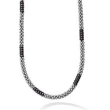 Load image into Gallery viewer, Lagos Sterling Silver 16&quot;  Black Caviar Station Necklace
