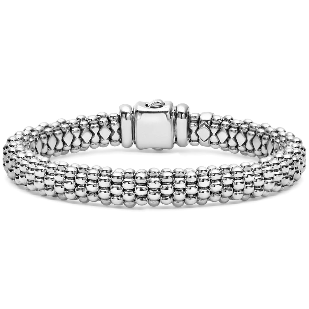 Lagos Sterling Silver Caviar Signature 9mm Bracelet