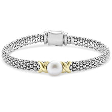 Load image into Gallery viewer, Lagos 18K and Sterling Silver Luna Pearl 6mm Rope Bracelet
