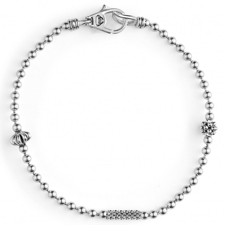 Lagos Sterling Silver Caviar Icon Ball Chain  Bracelet