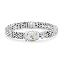 Load image into Gallery viewer, Lagos Sterling Silver and 18K YG Caviar Lux Diamond Bracelet
