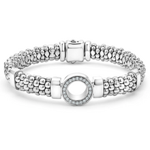 Load image into Gallery viewer, Lagos Sterling Silver Spark Caviar Diamond Circle 9mm Bracelet
