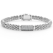 Load image into Gallery viewer, Lagos Sterling Silver  Signature Caviar Diamond 6mm Bracelet
