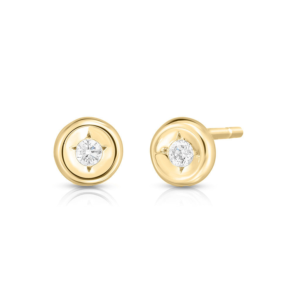 Roberto Coin 18K Yellow Gold Diamond Stud Earrings
