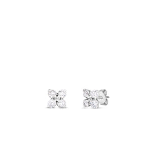 Roberto Coin 18K White Gold Love in Verona Diamond Stud Earrings