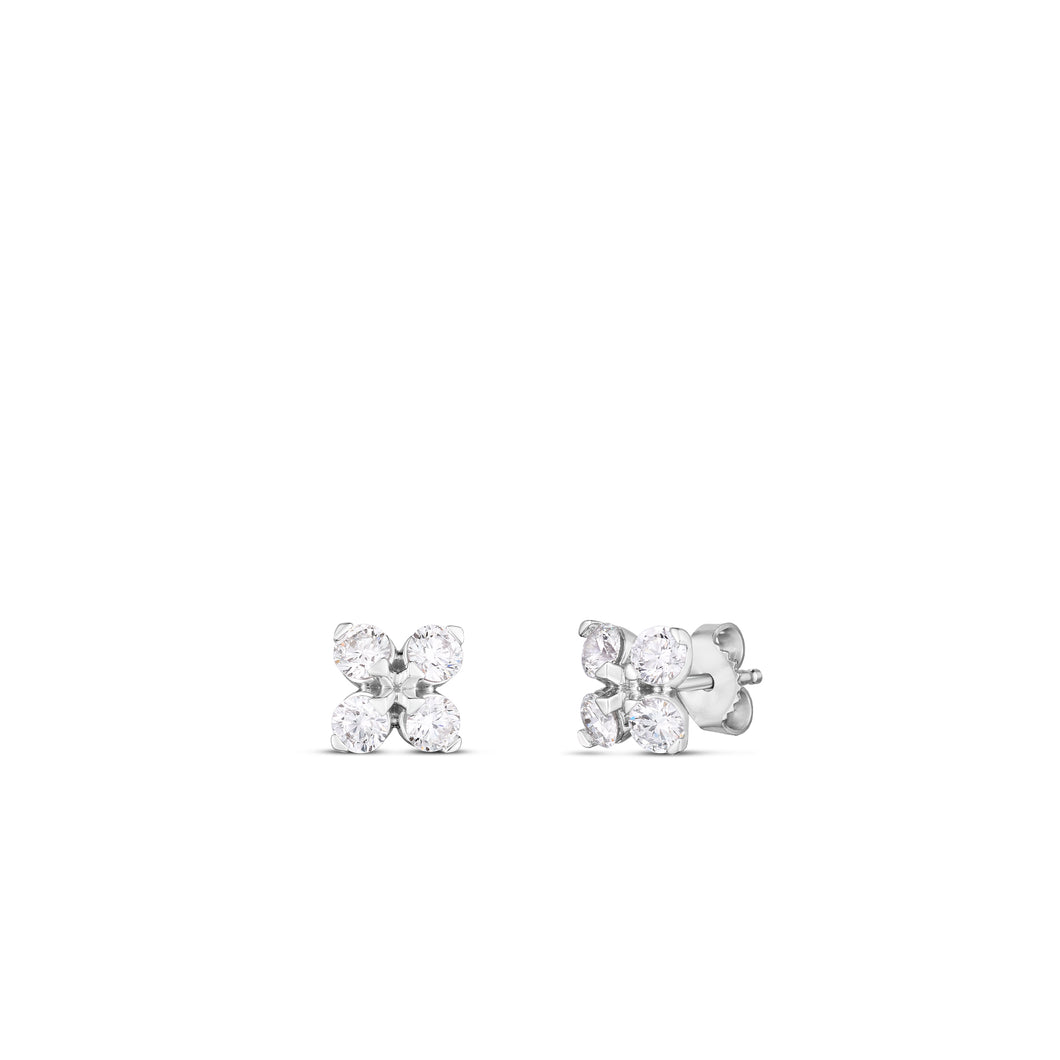 Roberto Coin 18K White Gold Love in Verona Diamond Stud Earrings