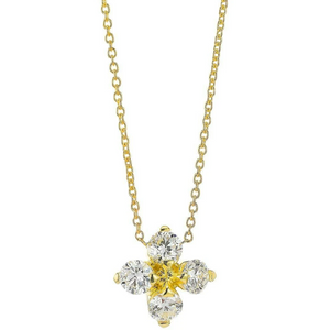 Roberto Coin 18K Yellow Gold Love in Verona Flower Necklace
