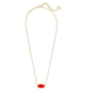 Kendra Scott Gold Elisa Necklace in Red Illusion